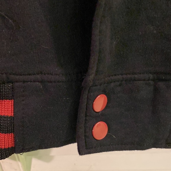 Marvel Mens Deadpool Red and Black Button Down Jacket Sweatshirt L - Picture 4 of 8